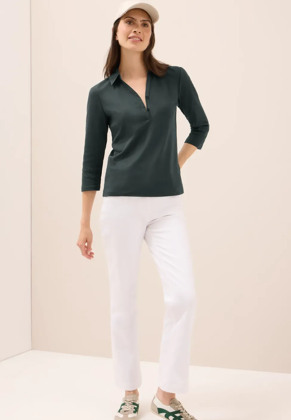 Poloshirt mit 3/4-Arm