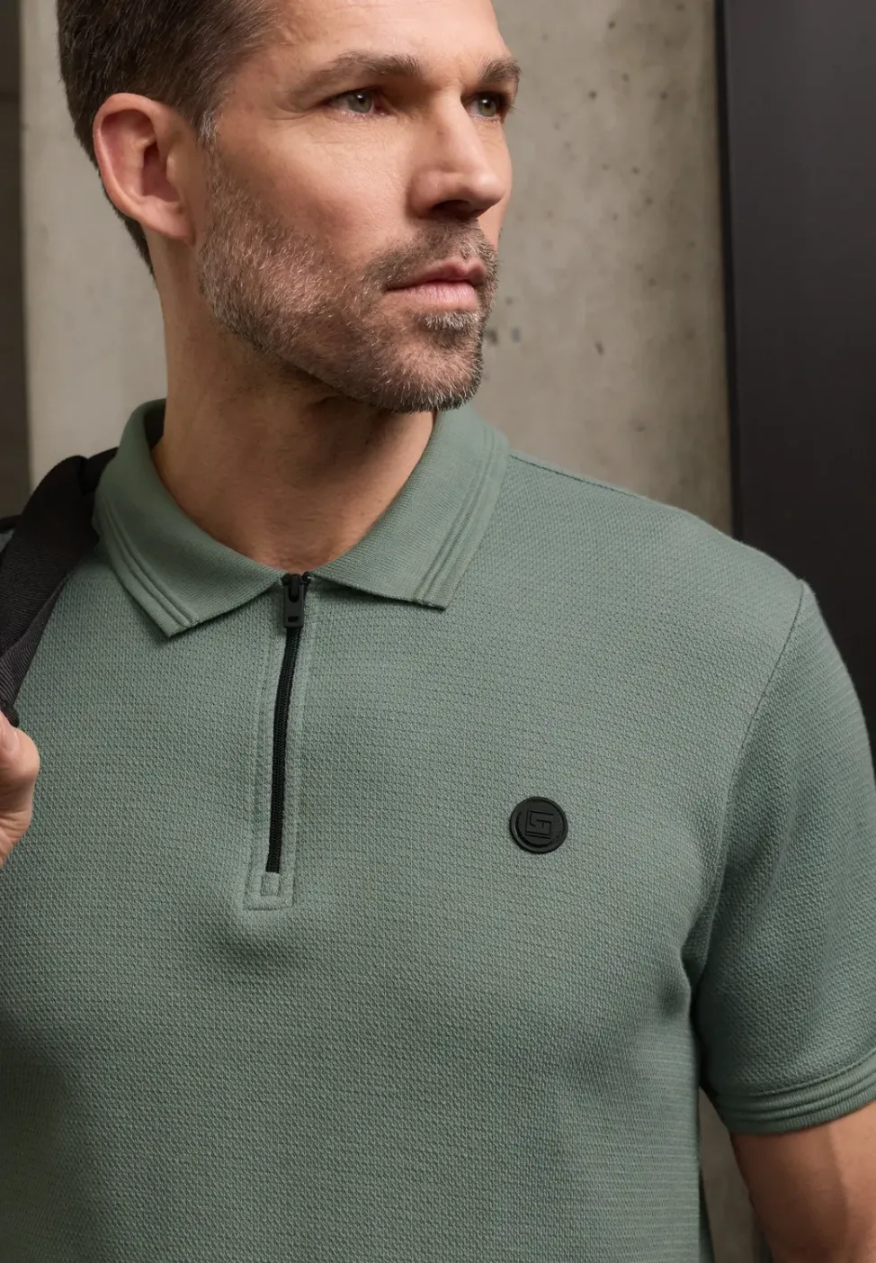 Poloshirt mit Struktur