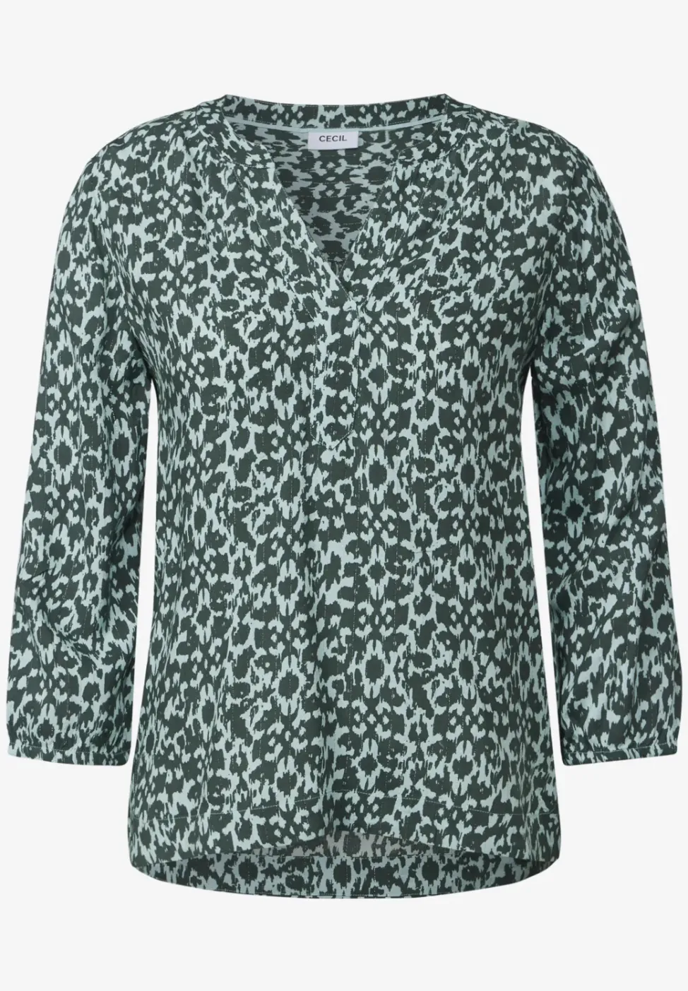 Print-Bluse mit Glitzer
