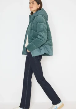 Puffer Jacke mit Cord-Mix
