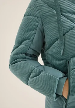 Puffer Jacke mit Cord-Mix