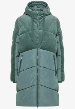 Puffer Mantel mit Cordmix