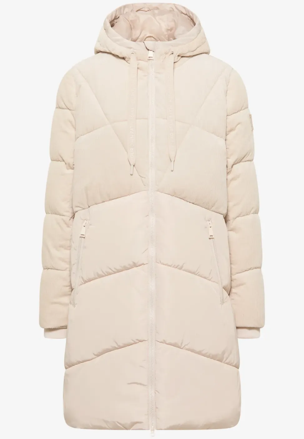 Puffer Mantel mit Cordmix