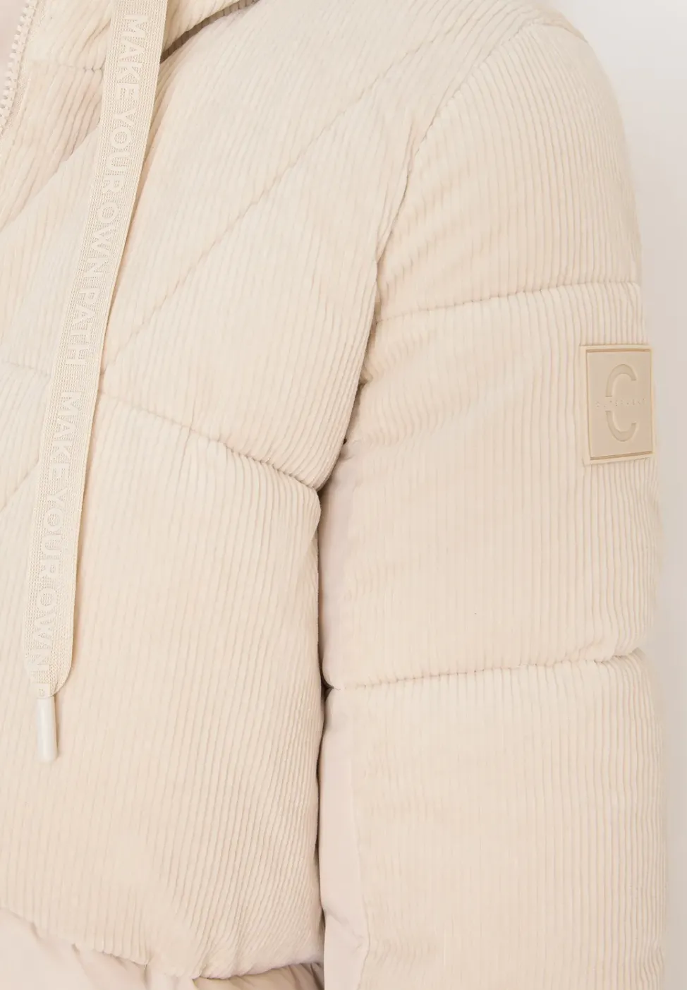 Puffer Mantel mit Cordmix