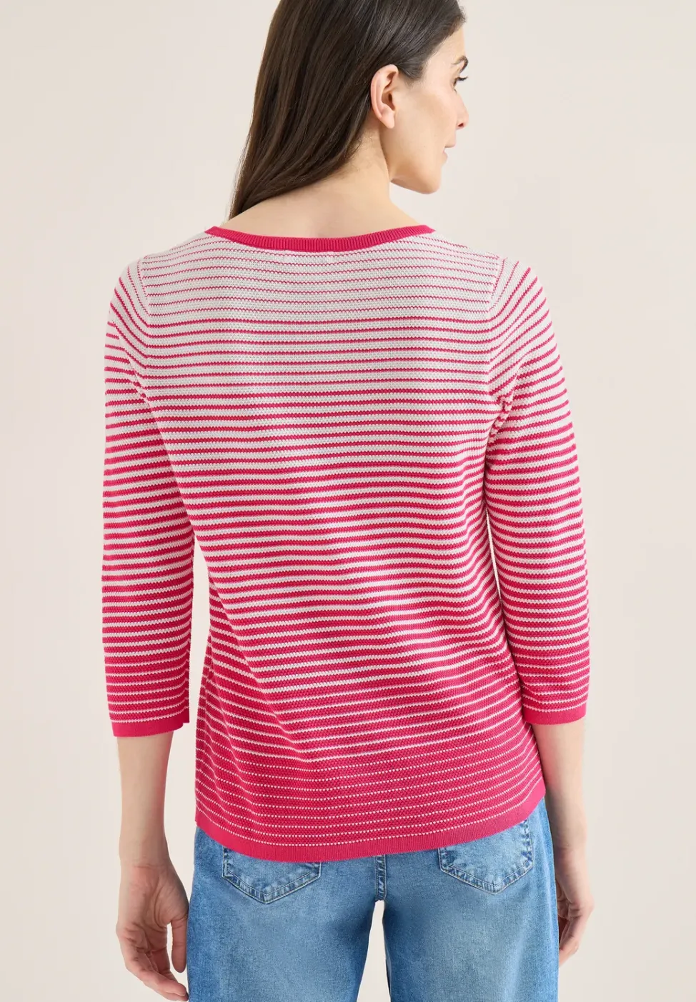 Pullover mit Rundhals und Streifen