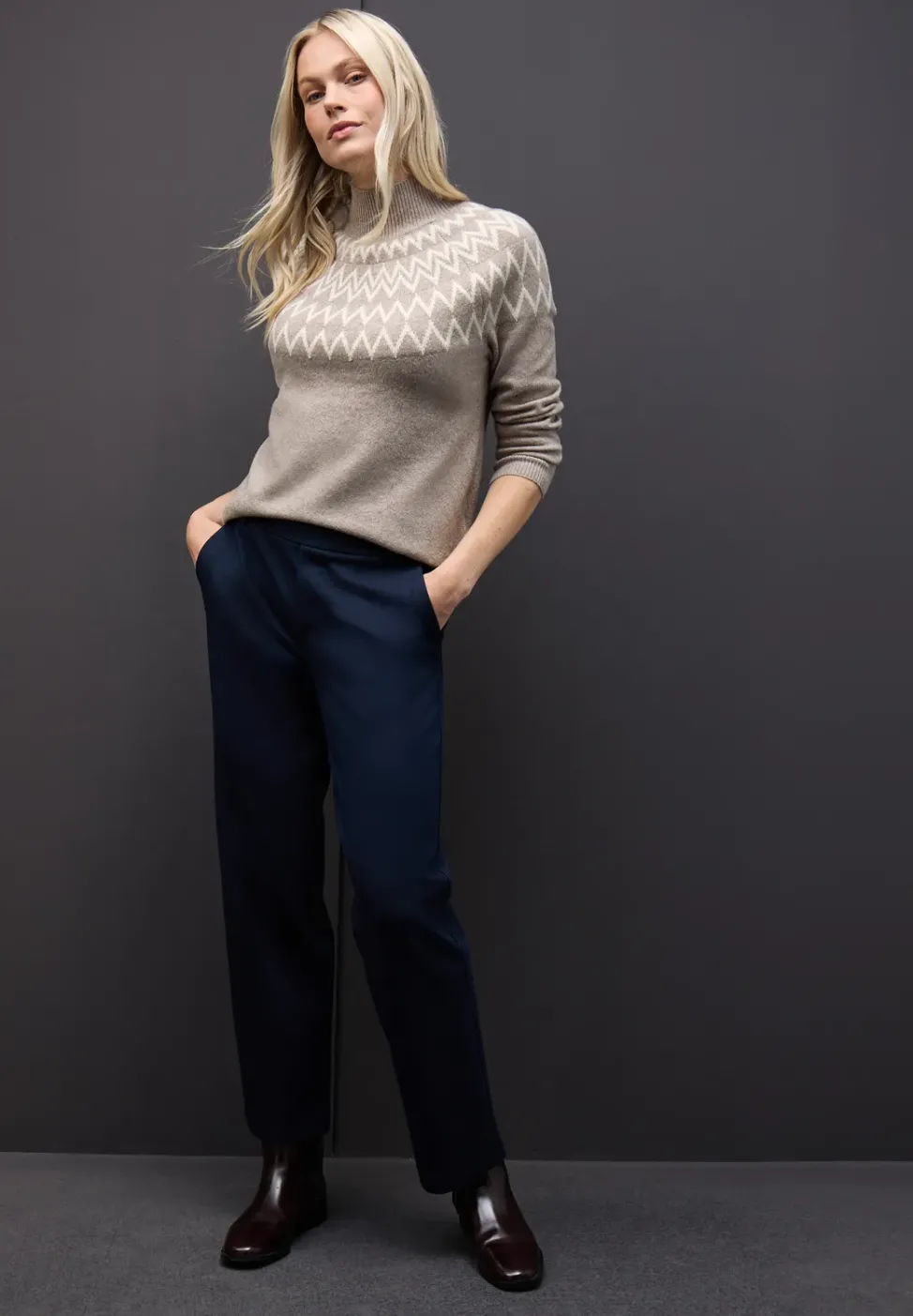 Pullover im Norweger-Look