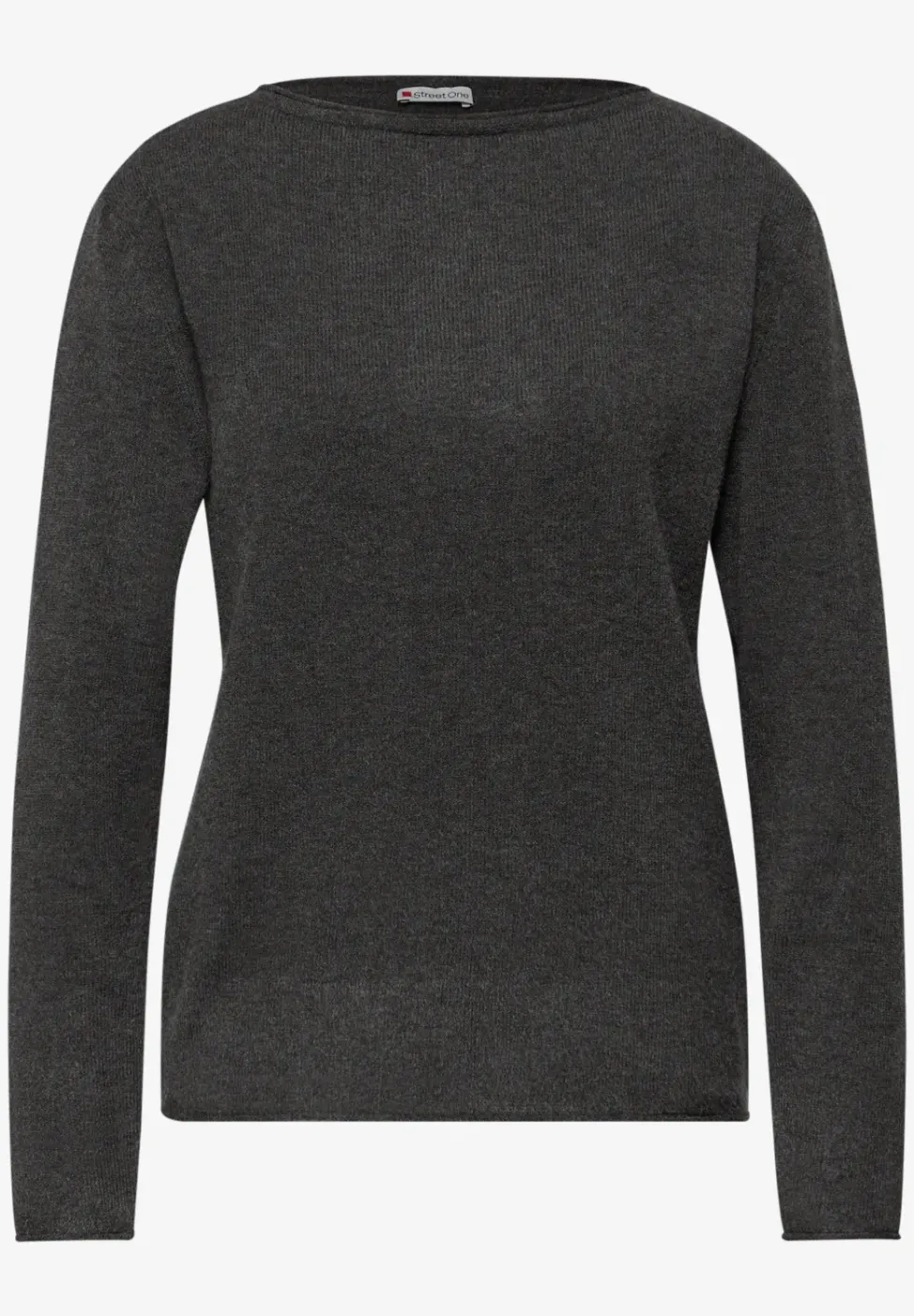 Pullover mit gerolltem Saum