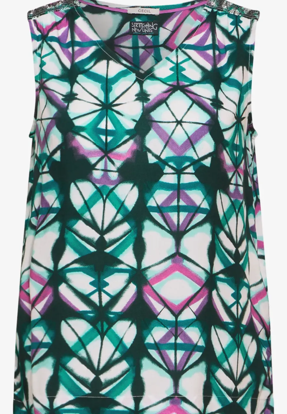 Ärmellose Bluse mit Print