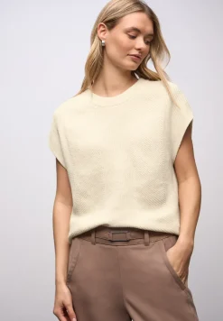 Ärmelloser Chenille Pullover