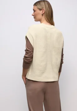 Ärmelloser Chenille Pullover