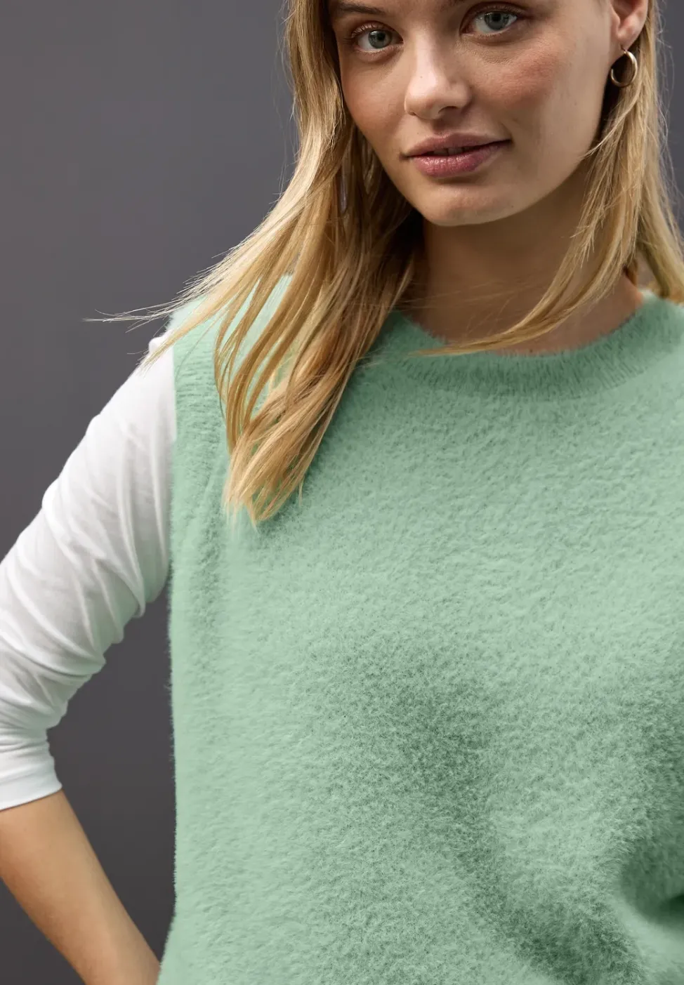 Ärmelloser Pullover