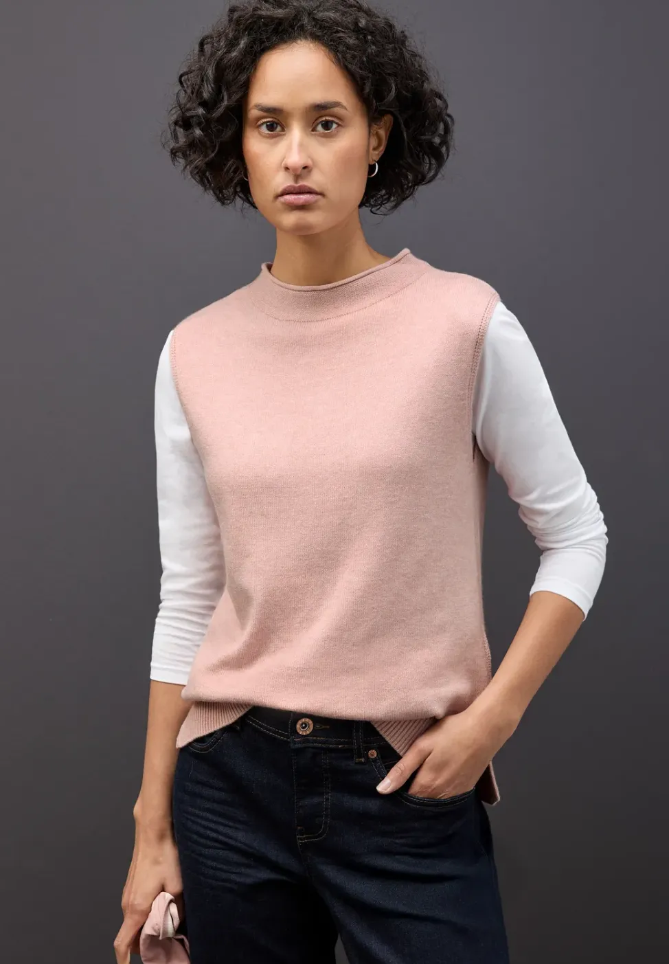 Ärmelloser Pullover