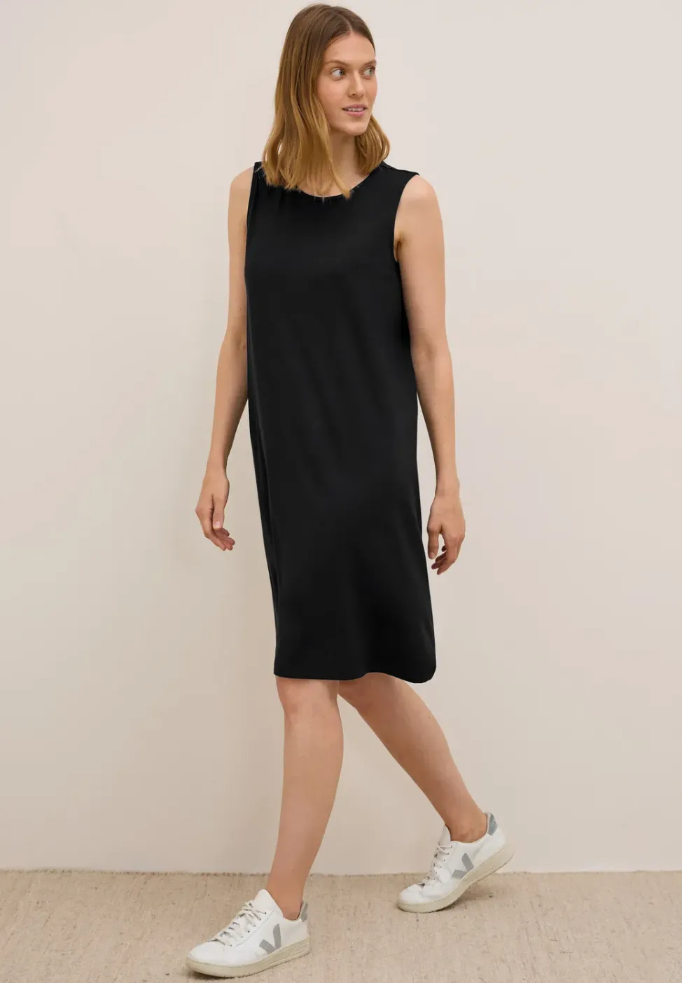 Ärmelloses Jersey-Kleid
