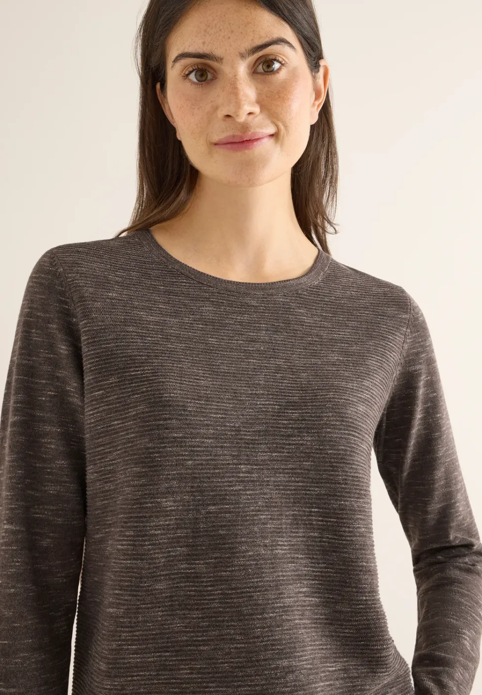 Rundhals Strukturpullover