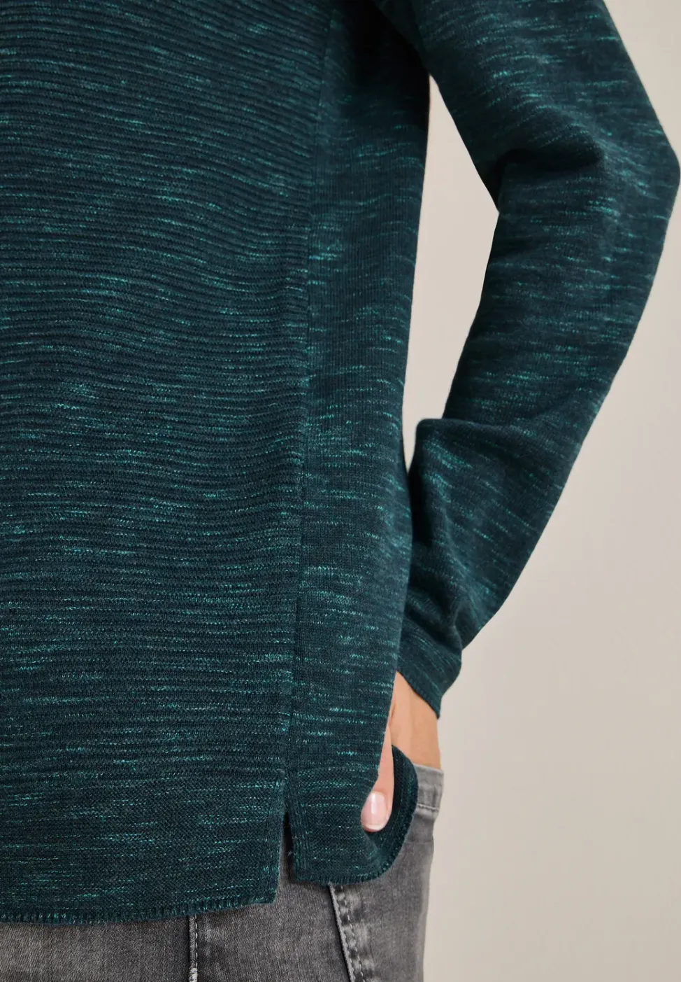 Rundhals Strukturpullover