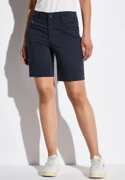 Satin Bermuda mit Zipper