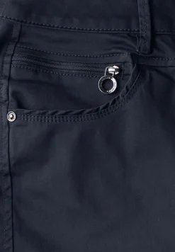 Satin Bermuda mit Zipper