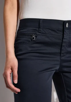 Satin Bermuda mit Zipper