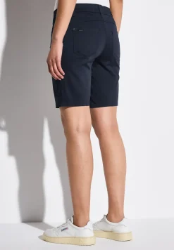 Satin Bermuda mit Zipper