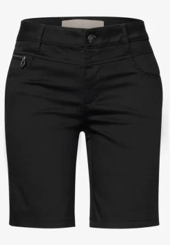 Satin Bermuda mit Zipper