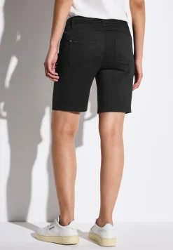 Satin Bermuda mit Zipper