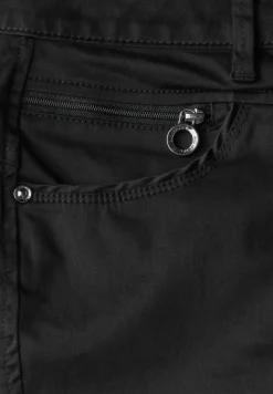 Satin Bermuda mit Zipper