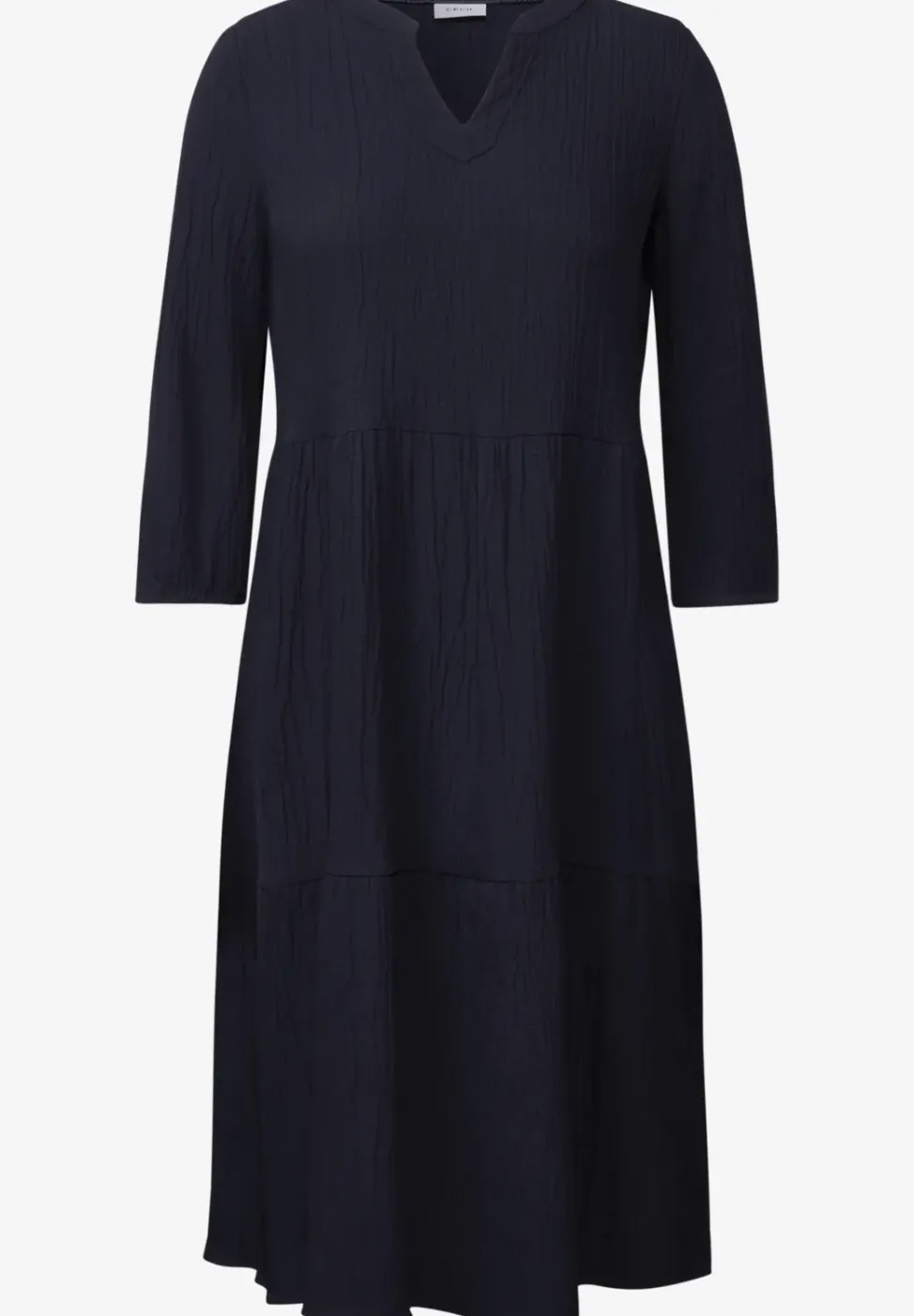 Seersucker-Kleid mit Volants