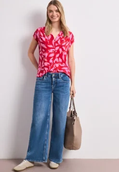 Shirt mit Knopfleiste und Print