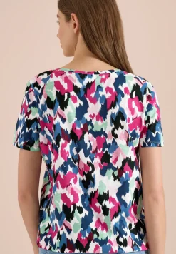 Shirt mit Split Neck im Tunika-Look