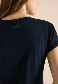 Shirt mit Split Neck im Tunika-Look