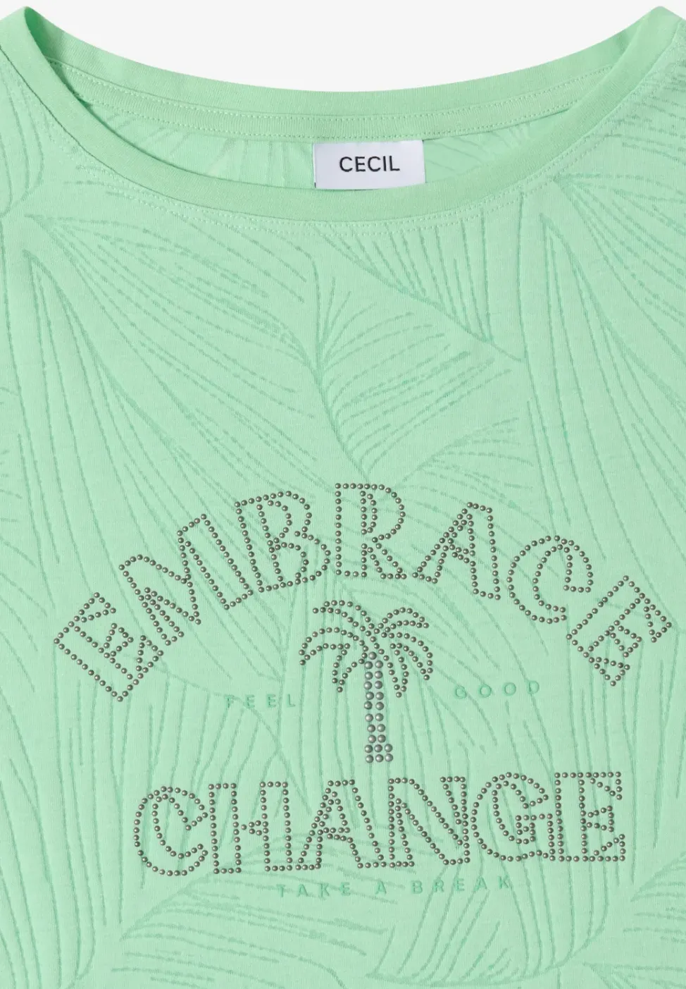 Shirt im Ausbrenner-Look mit Wording