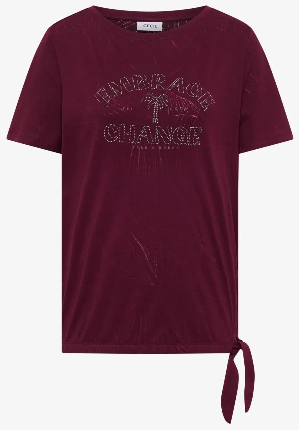 Shirt im Ausbrenner-Look mit Wording
