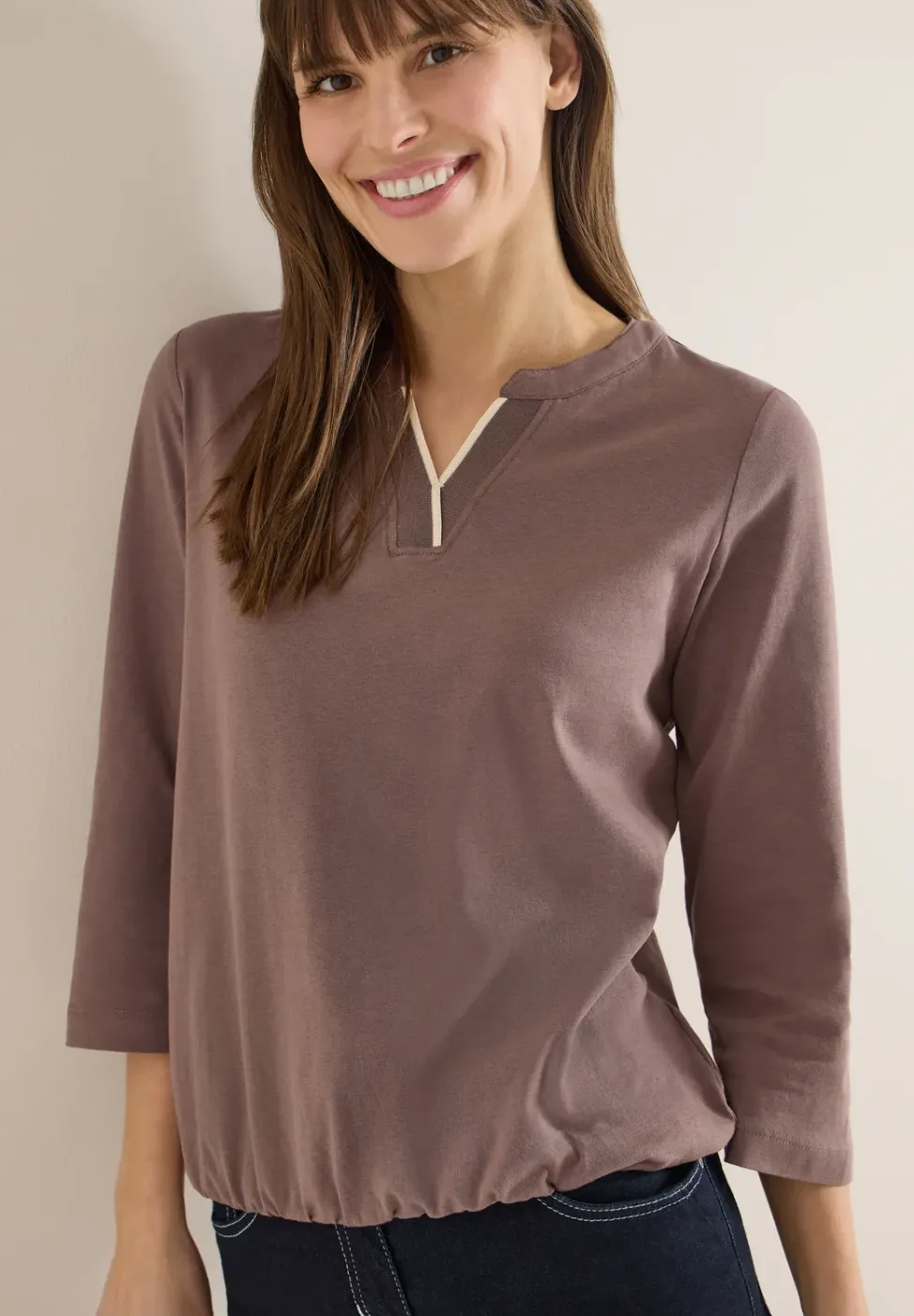 Shirt in Unifarbe