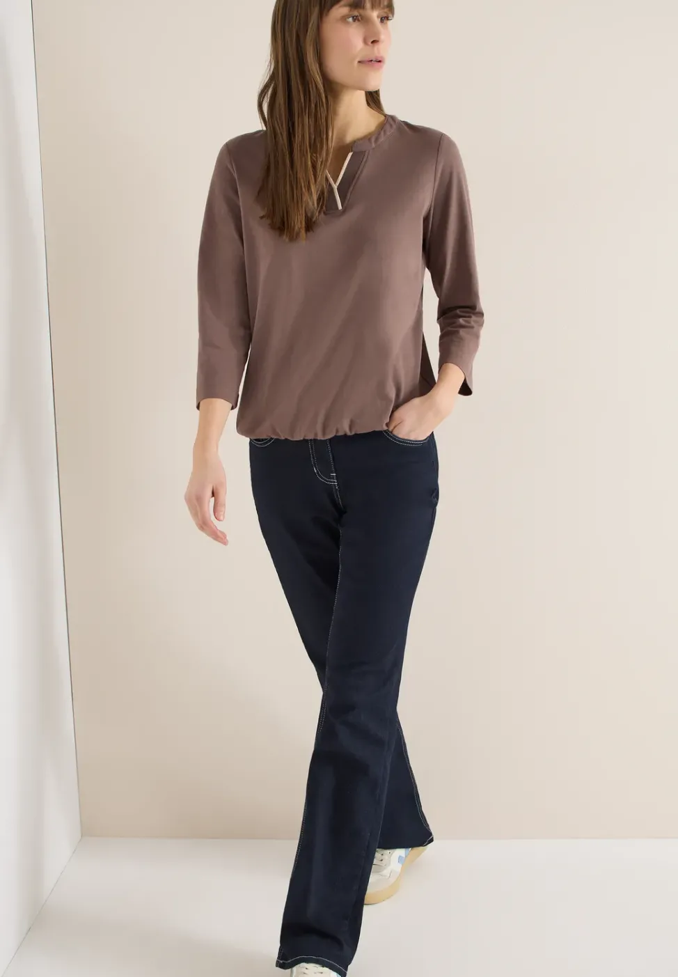 Shirt in Unifarbe