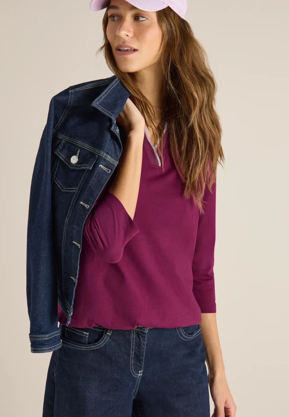 Shirt in Unifarbe