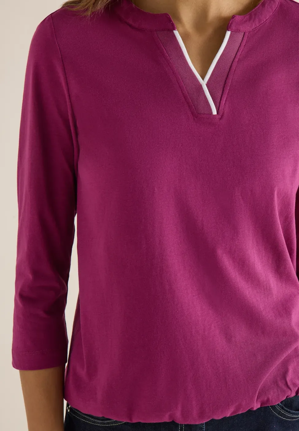 Shirt in Unifarbe
