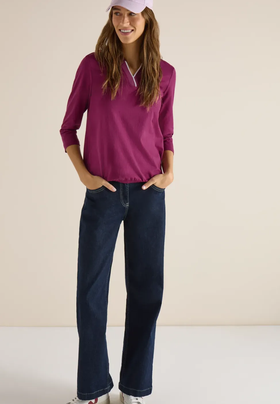 Shirt in Unifarbe