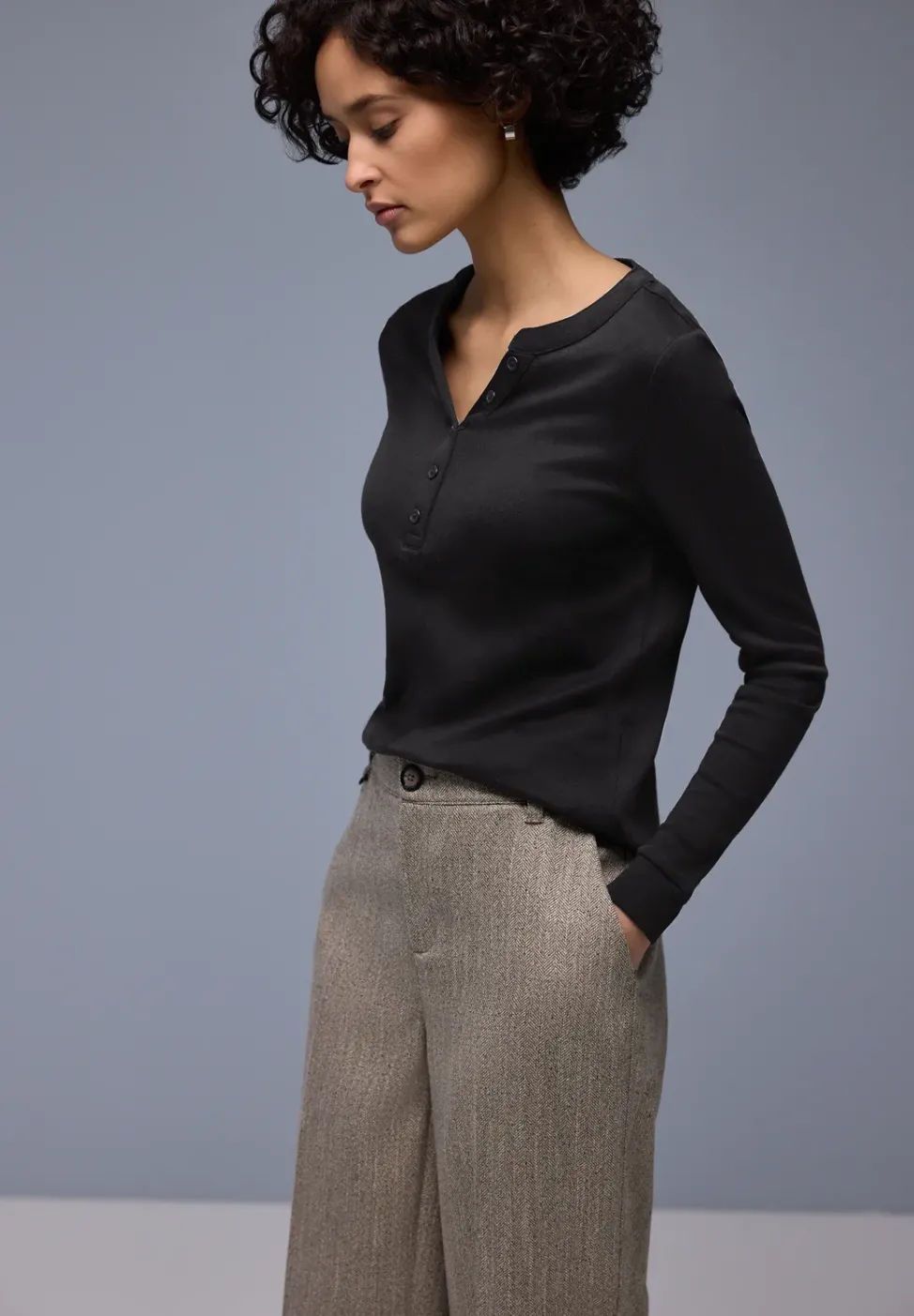 Shirt in Unifarbe