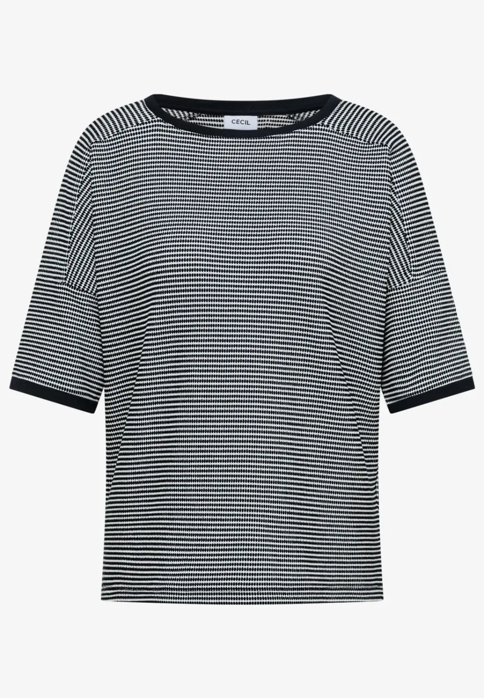 Shirt mit Boatneck und Struktur