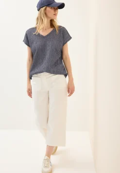 Shirt mit Crepe-Struktur