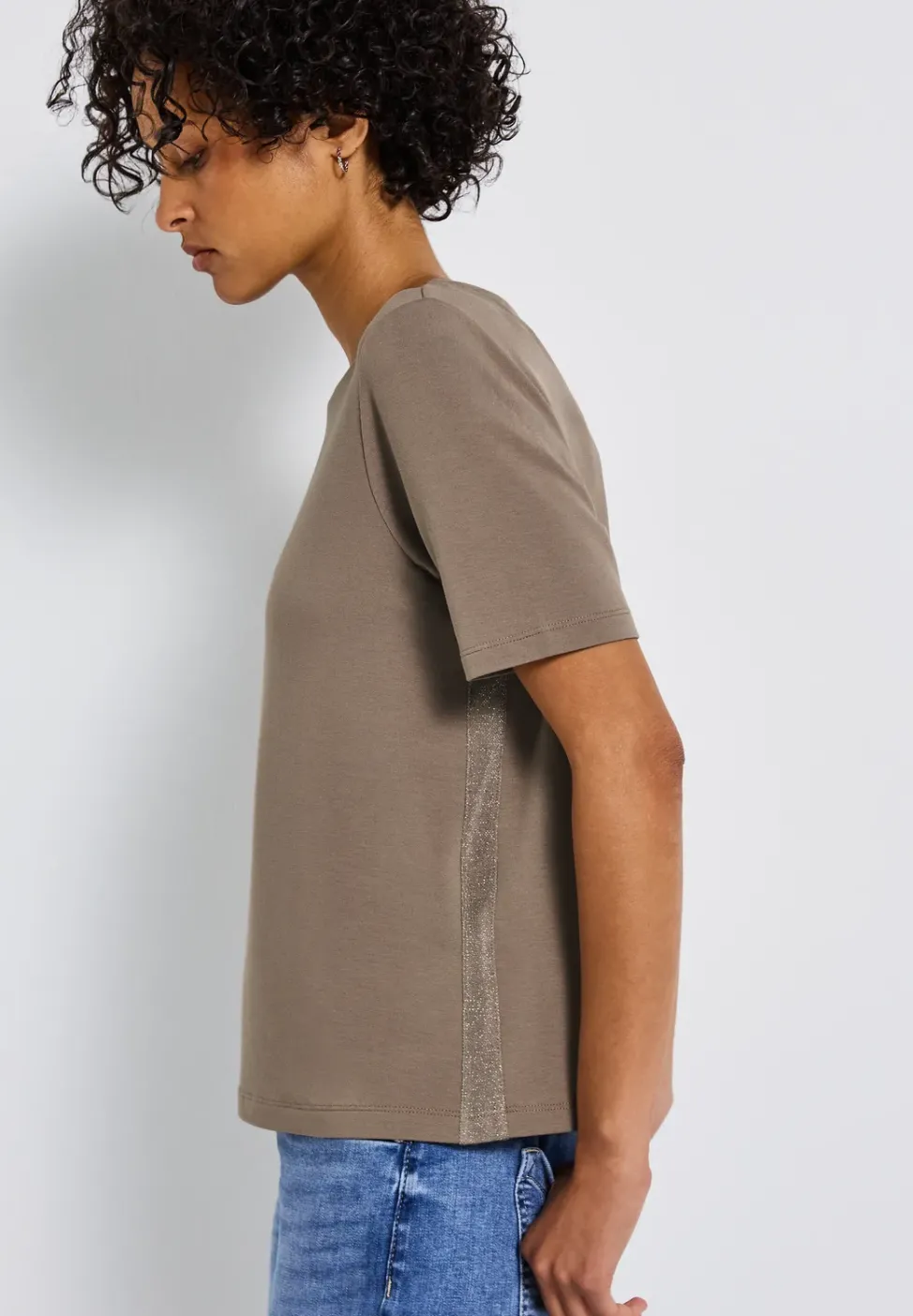 Shirt mit Glitzerstreifen