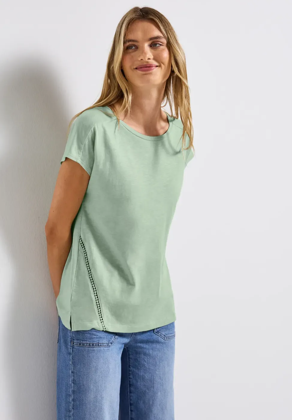 Shirt mit Häkeldetails