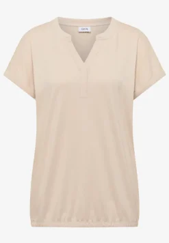 Shirt mit Split Neck im Tunika-Look