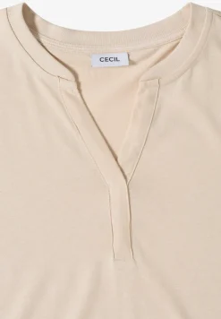 Shirt mit Split Neck im Tunika-Look