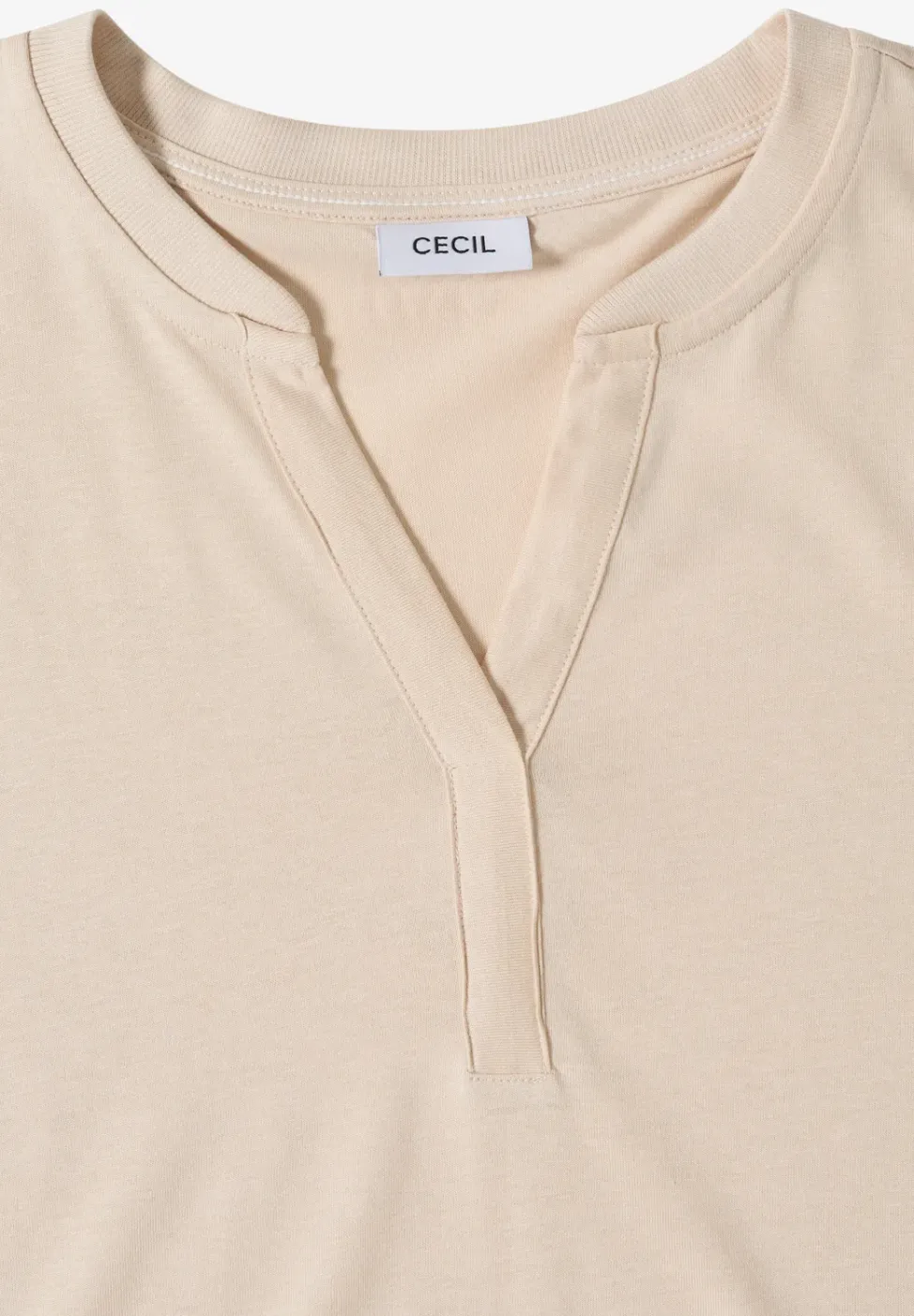 Shirt mit Split Neck im Tunika-Look