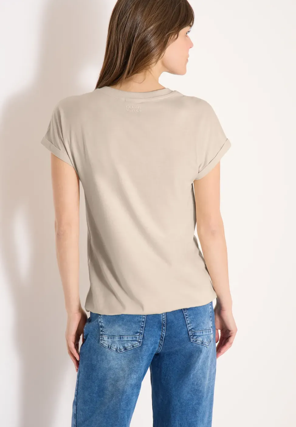 Shirt mit Split Neck im Tunika-Look