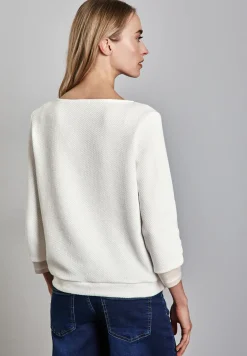 Shirt mit Streifen-Bündchen