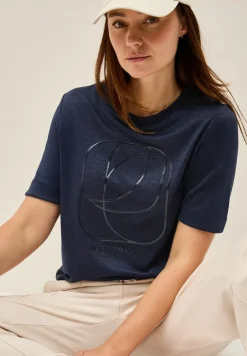 Shirt mit tonalem Print
