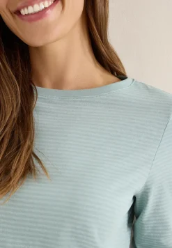 Shirt mit tonalen Streifen