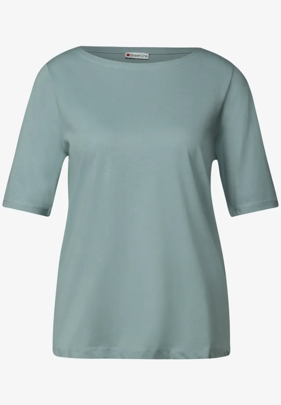Shirt mit U-Boot-Ausschnitt